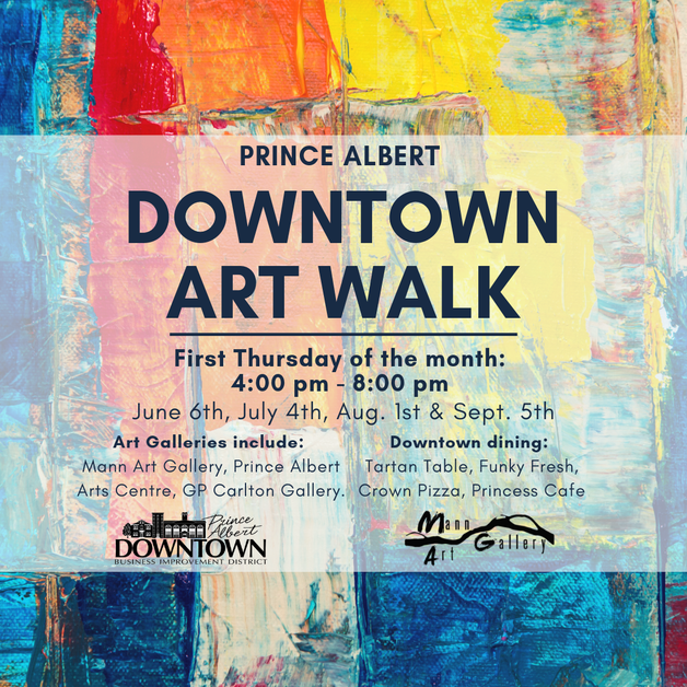 DOWNTOWN Art Walk, prince albert downtown, local art, art gallery, local talent, summer event