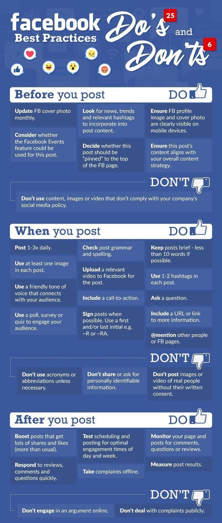Facebook do's and don'ts